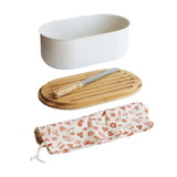 Pebbly Bread Box with Knife | Minimax