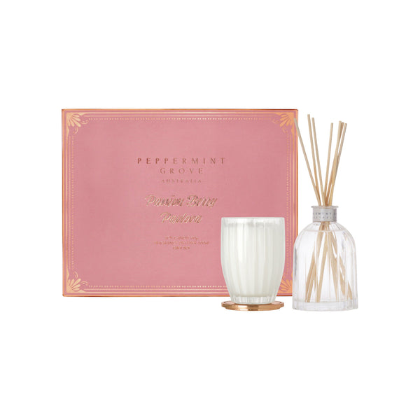 Peppermint Grove Australia Passion Berry Pavlova Candle & Diffuser Gift Set | Minimax