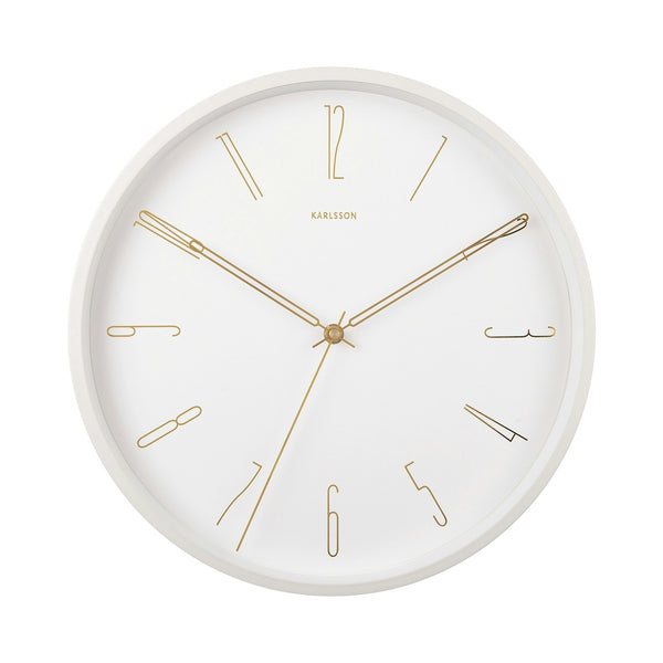 Karlsson Belle Numbers Wall Clock White 35x35x4cm