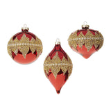 RAZ Beaded Band Bauble Red Assorted 15cm | Minimax