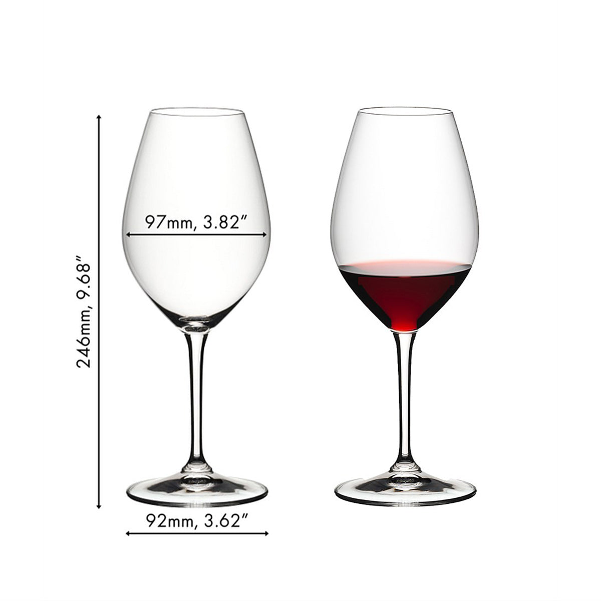 Riedel - Wine Friendly Wine Glasses, Red Wine, 667 ml (Set of 4)