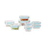 Glasslock Premium Food Container Set Blue 8 Piece