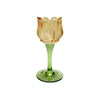 Figgins Stemmed Flower Votive Amber 16cm | Minimax