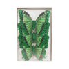 Pure Christmas Feather Butterfly Clip Emerald Green Set of 3 | Minimax