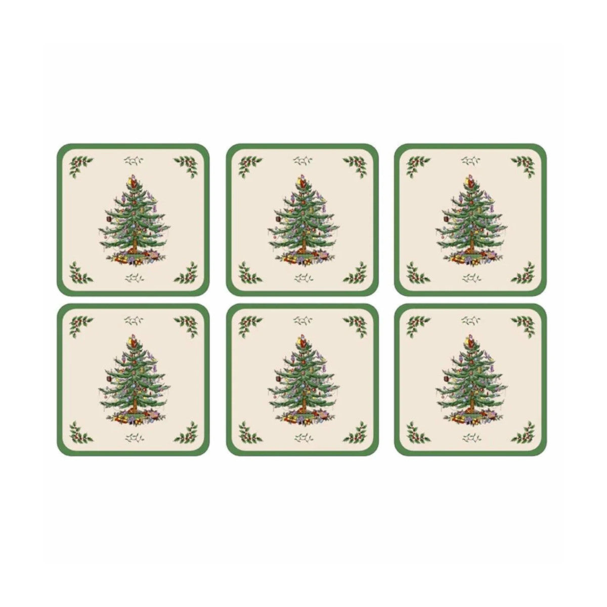 Spode Christmas Tree Coaster Set of 6 | Minimax