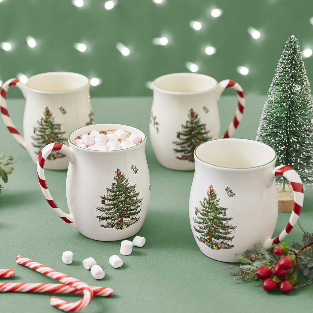 Spode Christmas Tree Mug With Peppermint Handle 398ml | Minimax