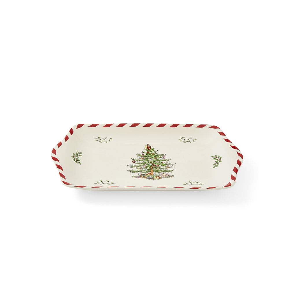 Spode Christmas Tree Peppermint Dessert Tray 30cm | Minimax