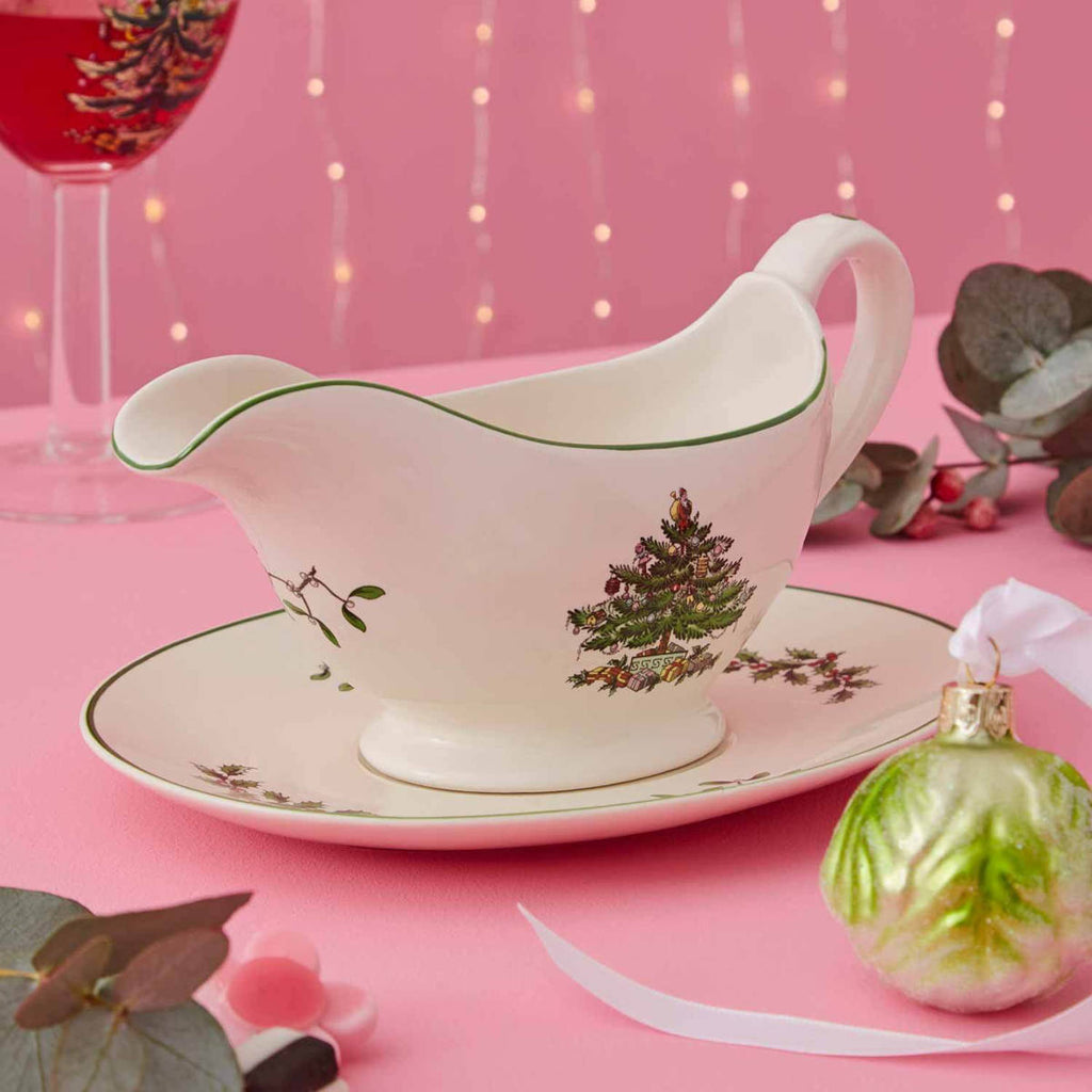 Spode Christmas Tree Sauce Boat and Stand 330ml | Minimax