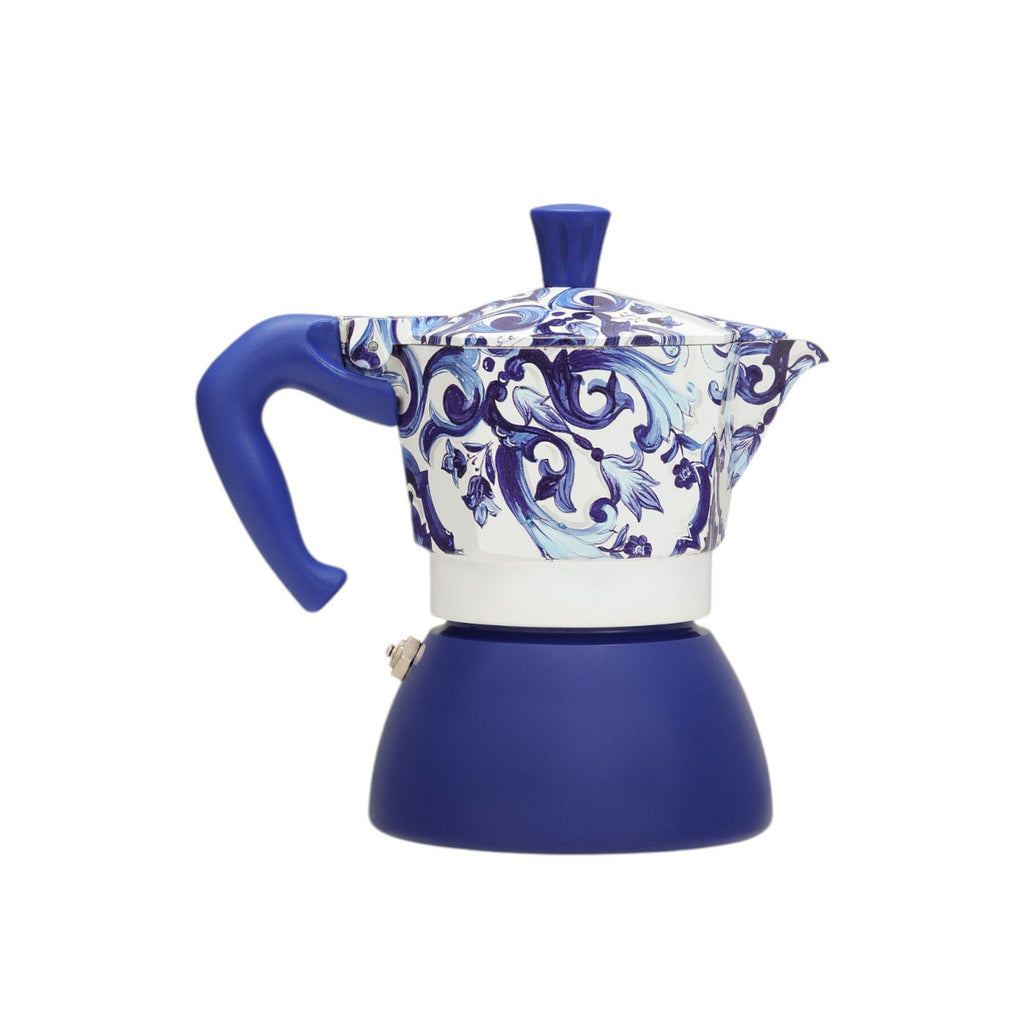 Bialetti Dolce & Gabbana Induction Moka Express Blu Mediterraneo 4 Cup (190ml) | Minimax