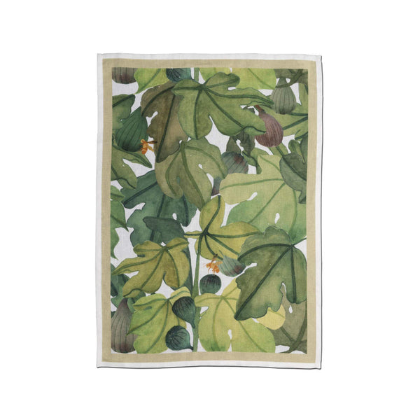 Tessitura Toscana Telerie Ficus Tea Towel Verde 50x70cm | Minimax