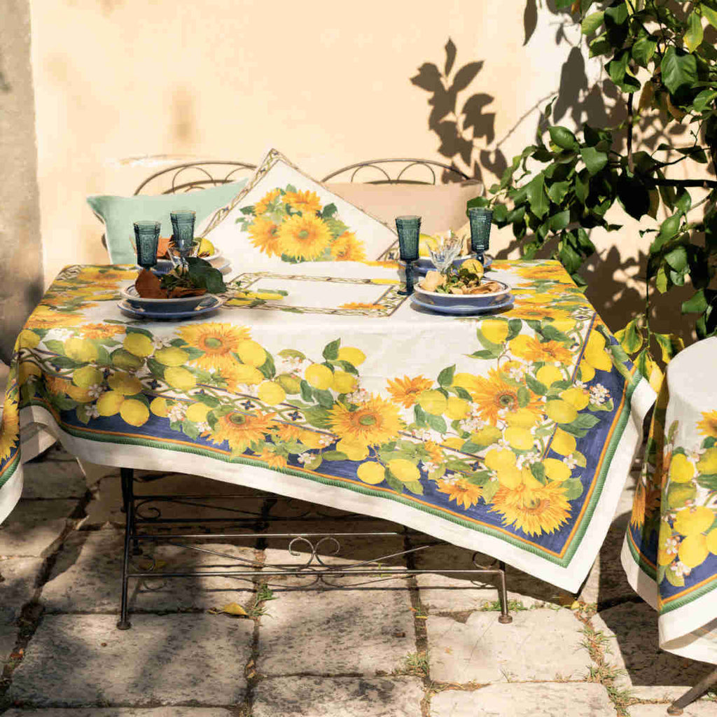 Tessitura Toscana Telerie Etruscan Garden Tablecloth 170cm x 270cm | Minimax