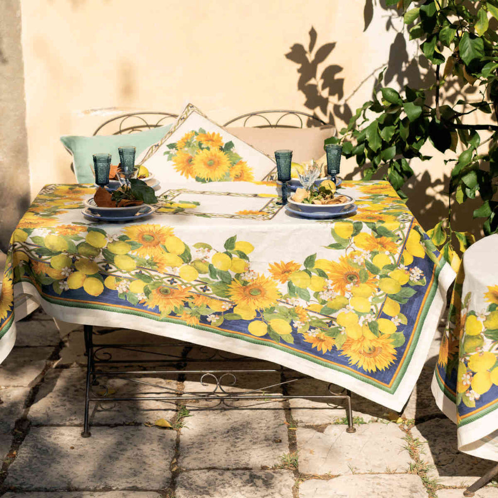 Tessitura Toscana Telerie Etruscan Garden Tablecloth 170cm x 360cm | Minimax