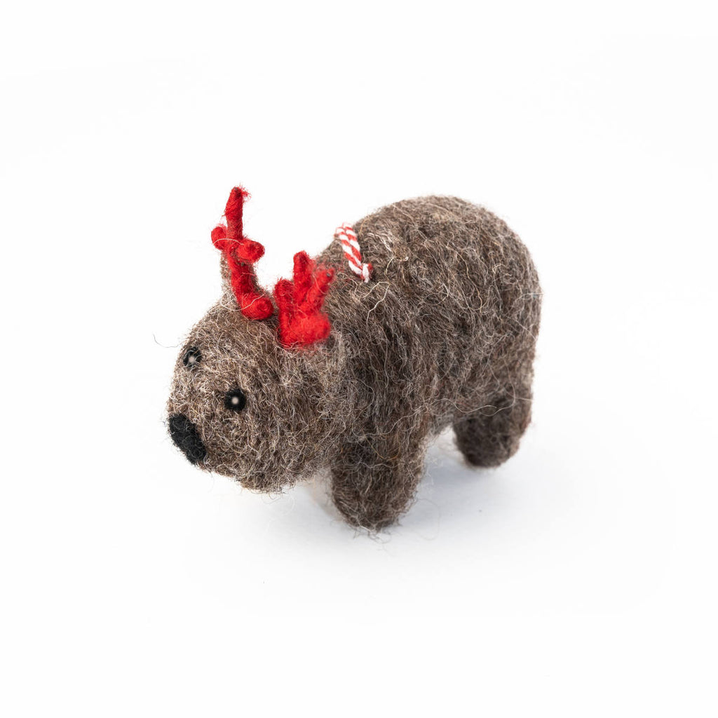 Felt Wally Wombat Christmas Ornament | Minimax