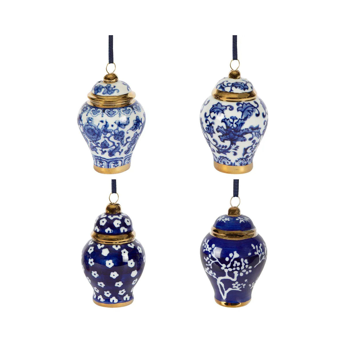 Vixen & Velvet Chinon Hanging Jar Blue, White, Gold 8cm Assorted | Minimax