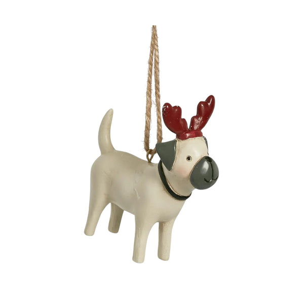 Vixen & Velvet Gerald Dog Antler Ornament 8cm | Minimax