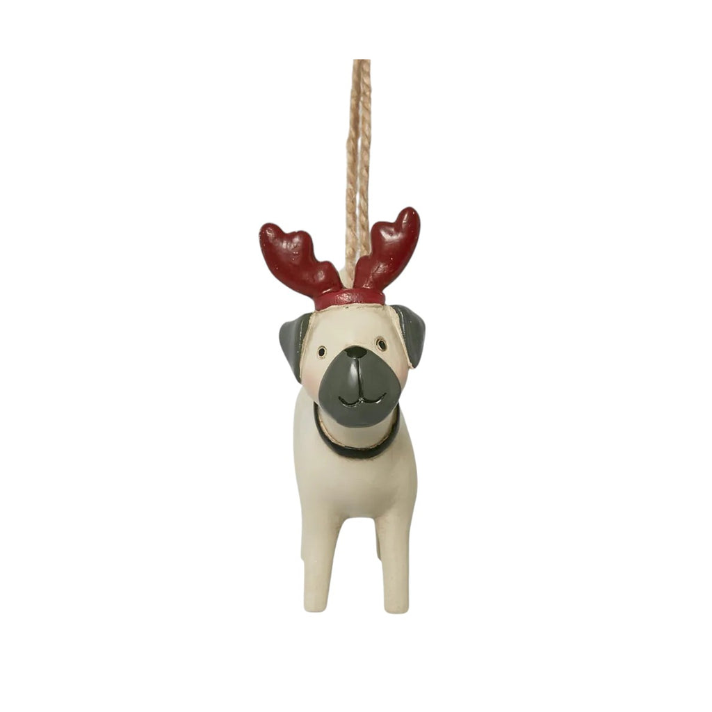 Vixen & Velvet Gerald Dog Antler Ornament 8cm | Minimax