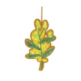 Vixen & Velvet Golden Wattle Sequin Ornament Yellow 14cm | Minimax