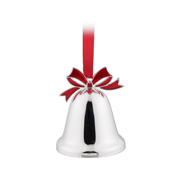 Whitehill Silver Bell With Bow Ornament 8cm | Minimax