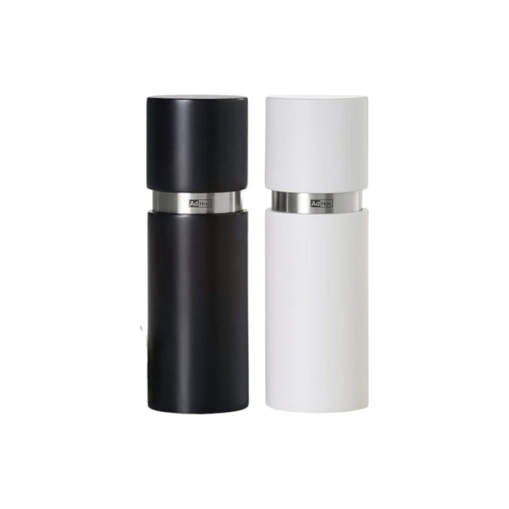 Ad Hoc Textura Salt & Pepper Mill Black & White 15cm | Minimax