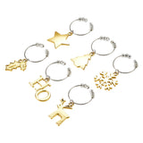 Avanti Christmas Wine Charms Gold 6 Piece | Minimax