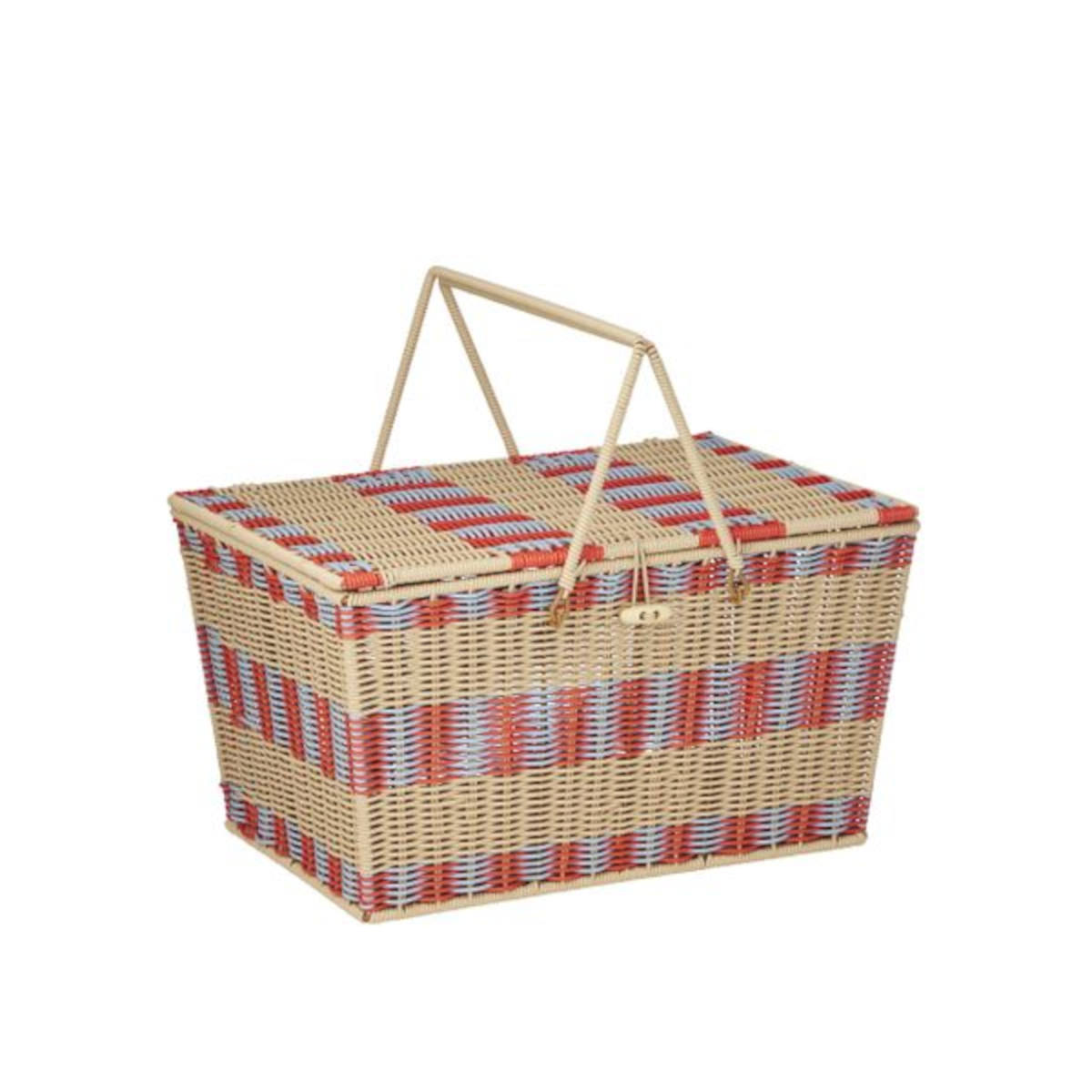 Capri Woven Basket Red/Blue 45x30x25cm | Minimax