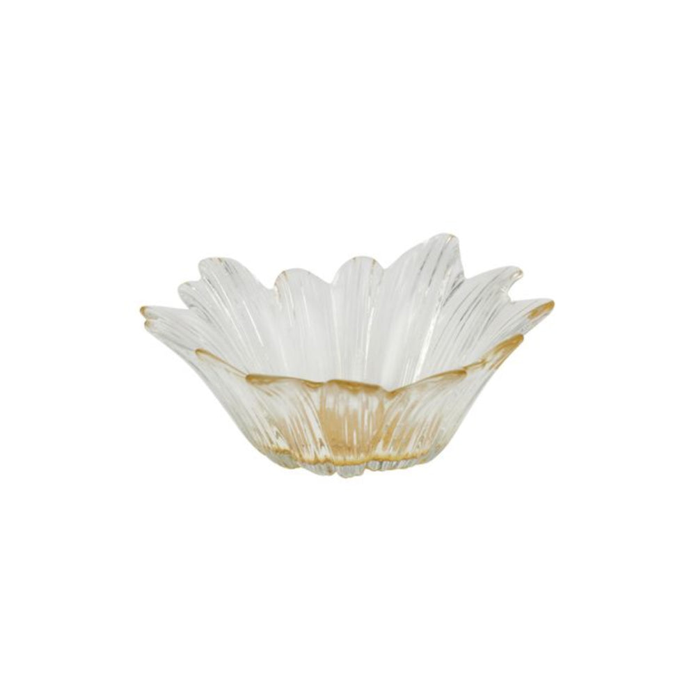 Phoebe Glass Bowl Clear/Yellow 16x5cm | Minimax