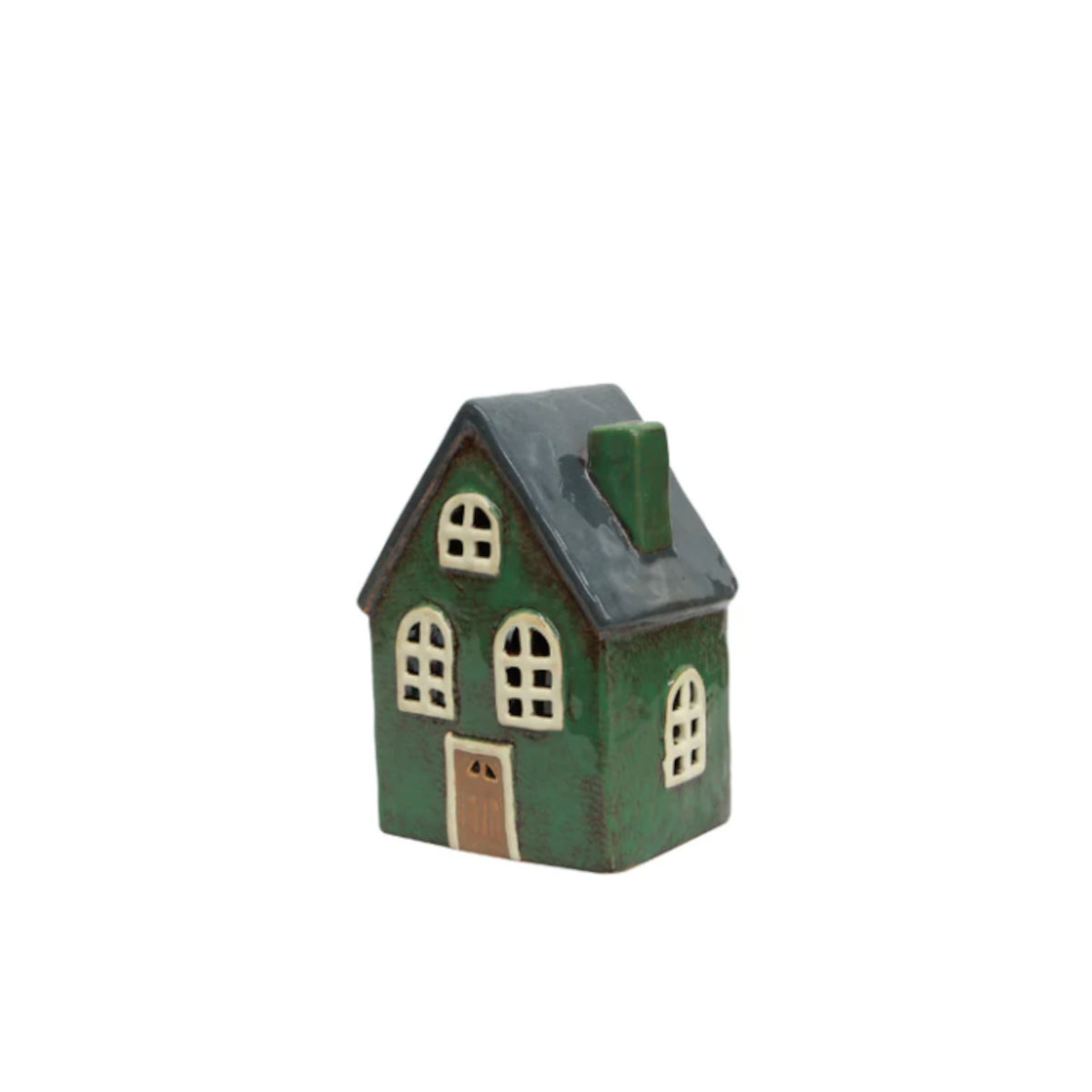 French Country Tea Light Barn Green 11x8x15cm | Minimax