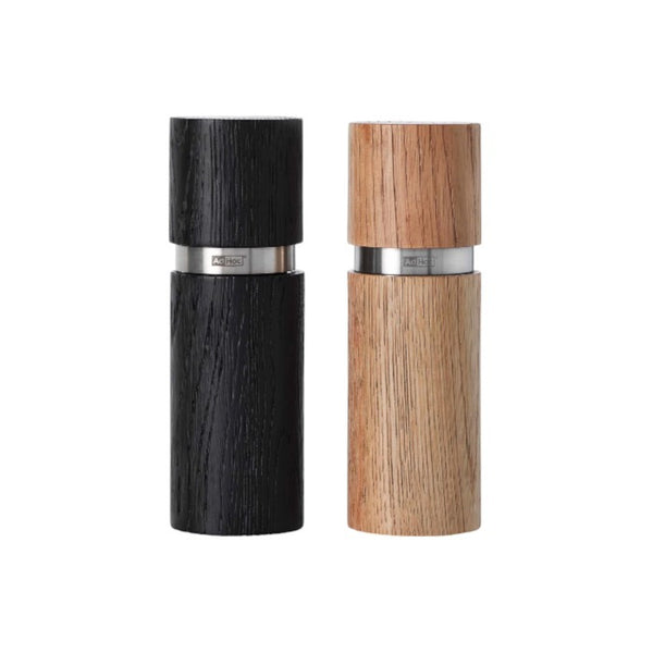 Ad Hoc Textura Salt & Pepper Mill Black/Natural 15cm | Minimax