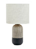 Amalfi River Table Lamp Black & Natural 30x30x55cm