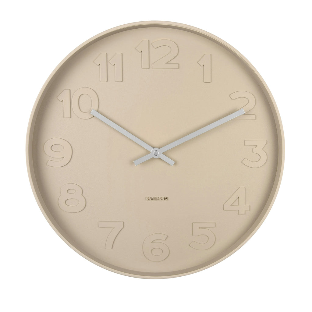 Karlsson Mr Brown Wall Clock Sand Brown 38x38x6cm