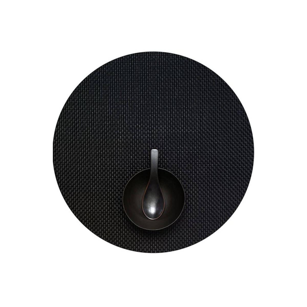 Chilewich Basketweave Round Placemat Black | Minimax