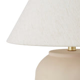 Amalfi Stone Effect Table Lamp Beige & White 40x40x48cm