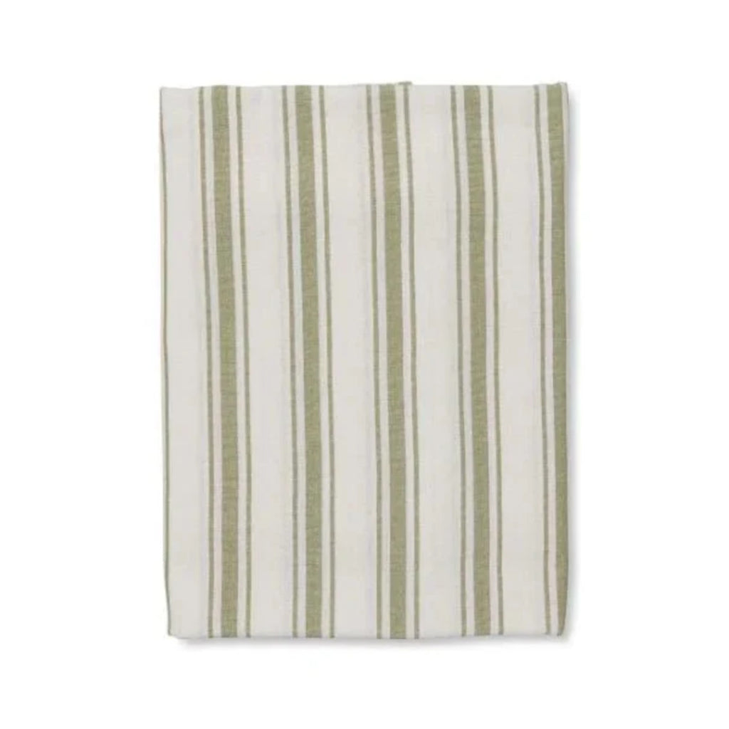 Madras Link Taylor Stripe Tablecloth Green 150 x 230cm | Minimax