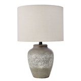 Amalfi Rustic Stone Table Lamp Stone & Cream 35.5x35.5x55.5cm