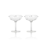 Maison Balzac Pomponette Champagne Coupe Glasses Clear 125ml (Set of 2) | Minimax