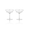 Maison Balzac Pomponette Champagne Coupe Glasses Clear 125ml (Set of 2) | Minimax