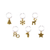 Avanti Christmas Wine Charms Gold 6 Piece | Minimax