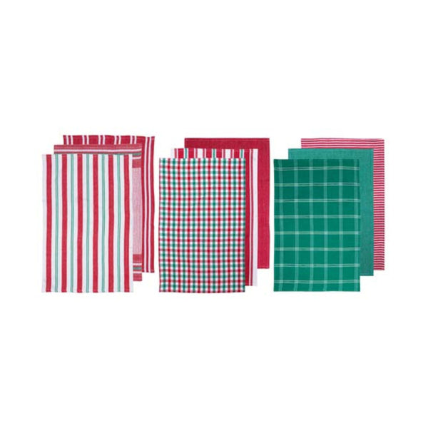 Ladelle Jingle Christmas Brick Tea Towels Set of 3 | Minimax