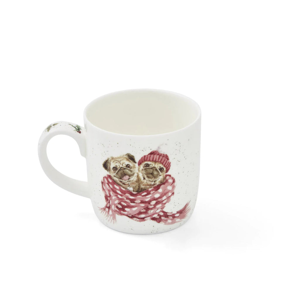 Royal Worcester Wrendale Snug as a Pug Christmas Mug 300ml | Minimax