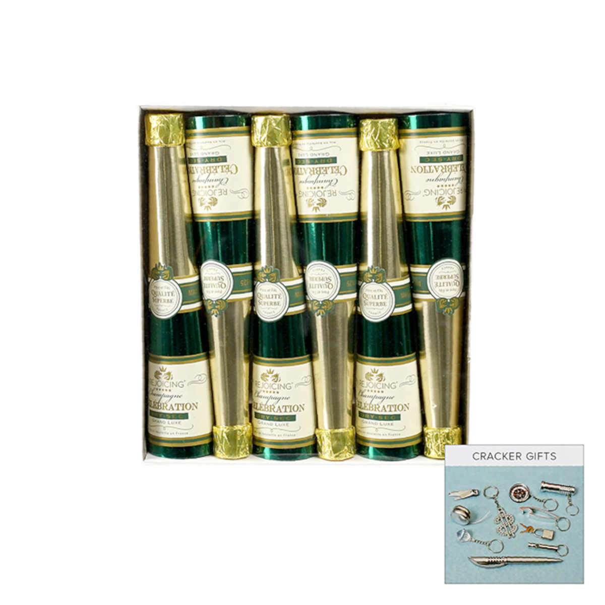 Pure Christmas Luxury Cracker Champagne Bottle Set of 6 | Minimax