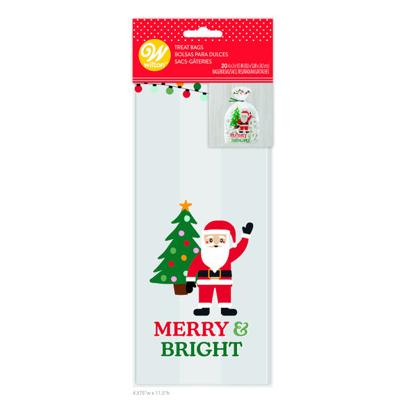 Wilton Santa Merry & Bright Treat Bag Pack of 20 | Minimax