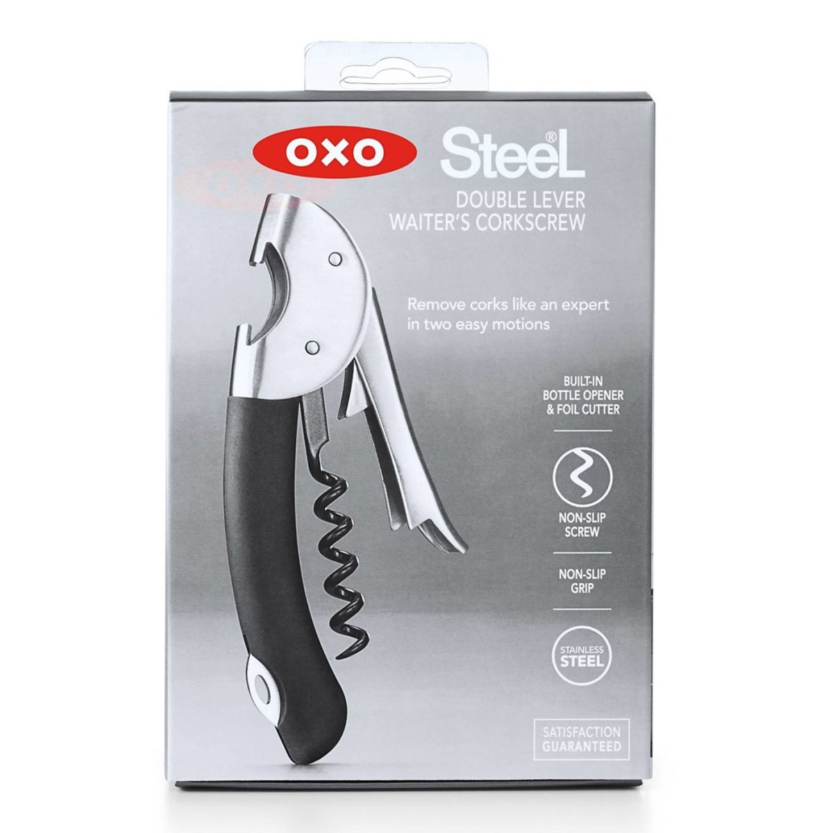OXO SteeL Double Lever Waiter's Corkscrew