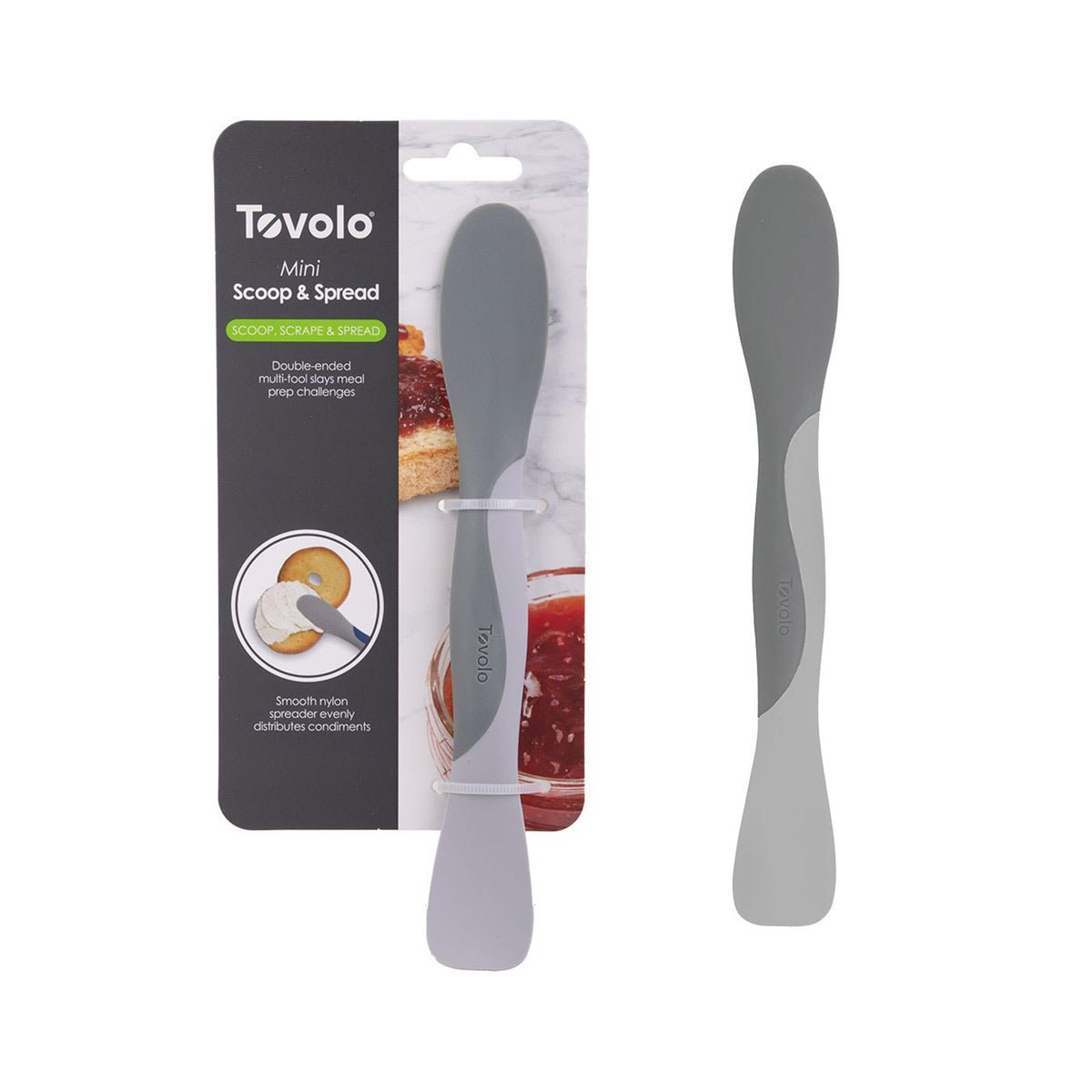  Tovolo Mini Scoop and Spread Tool for Kitchen Meal Prep,  Slicing, Spreading, and Scraping, Very Peri and Charcoal: Home & Kitchen